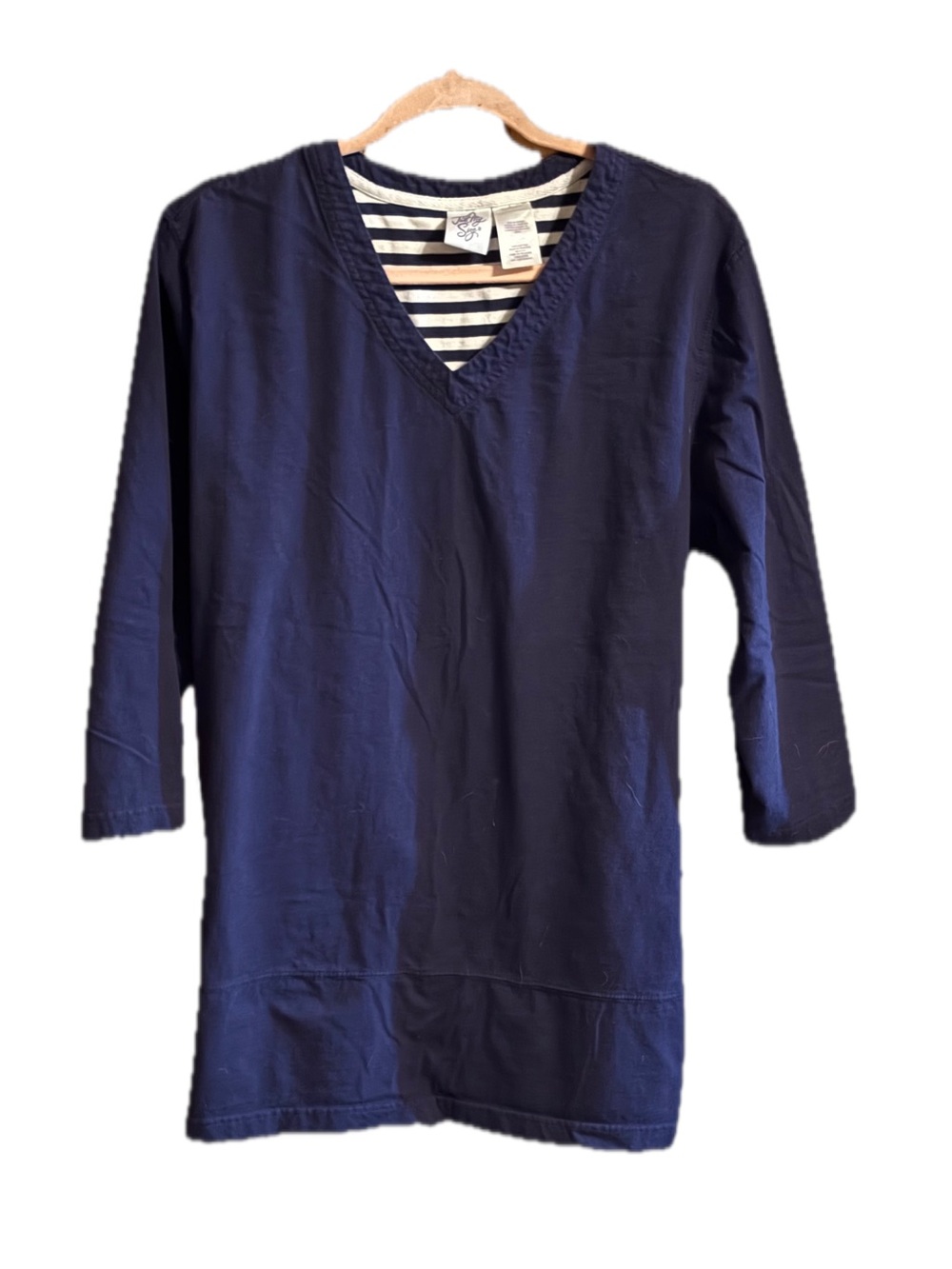 JMS Navy V-Neck Long Sleeve Tunic 18/20